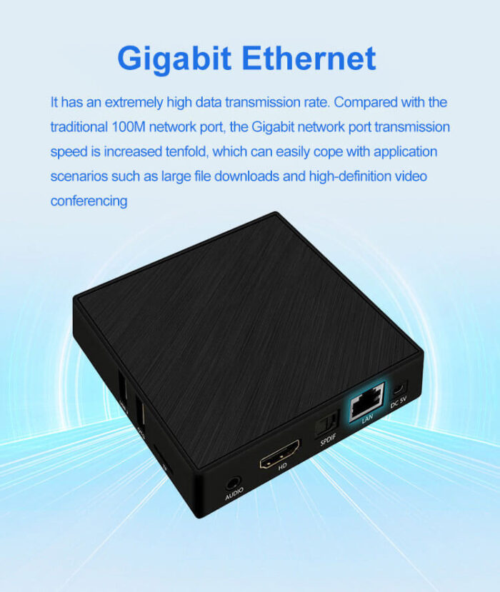 4k android tv box with gigabit ethernet