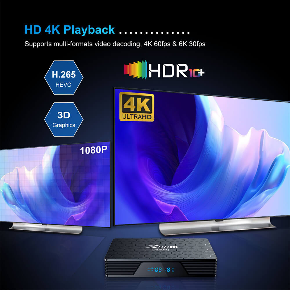 h618 4k android tv box with hdmi input